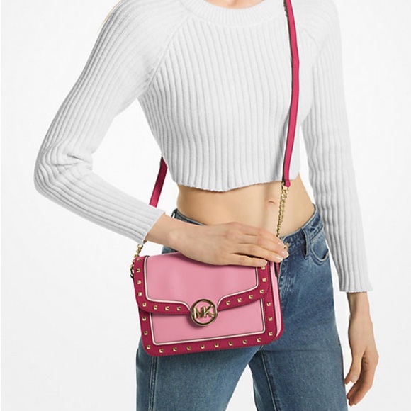 NWT Michael Kors pink studded purse - Picture 6 of 6